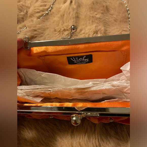 Viola tangerine orange silky purse - Picture 3 of 6